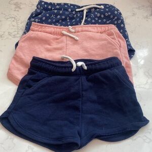 Kids Navy and Pink Shorts Set of 3